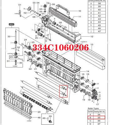 334C1060206 후지 550/570 미니랩 롤러 중국 부분은 새롭게 했습니다 협력 업체