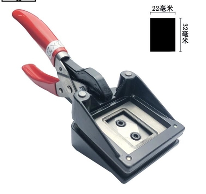 주문을 받아서 만들어진 손 사진 절단기 ID 카드 면허 22mm x 32mm 수동 힘 협력 업체