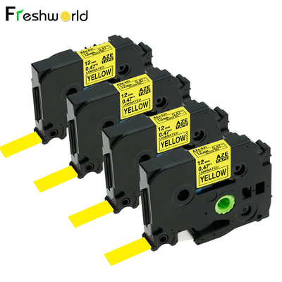 Brother P 터치 라벨 테이프 12mm 노란색 PT-H100과 호환되는 4PK TZe-631 TZ631 협력 업체